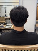 スパイキーショート ブルーブラック フェザーパーマサーフカール