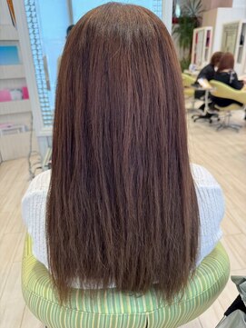 ビス ヘア アンド ビューティー 西新井店(Vis Hair&Beauty) 小顔レイヤーロブヘアウルフカットブリーチなしココアブラウン