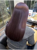 〇ラベンダーグレージュ ブリーチなしダブルカラー 艶カラー