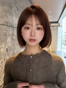 アビーファイブ(ABBEY 5) 大人ボブ銀座レイヤーカット有楽町ミディアムボブベージュ