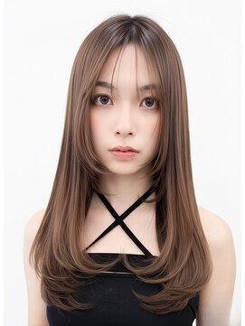 アンジュール 荒田店(UNJOUR.) 20代30代◎髪質改善モカベージュレイヤーで艶髪小顔ミディ