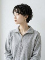 キビト(kibito)&nbsp;黒髪ショートパーマッシュ大人かわいい若松河田曙橋20代30代40代