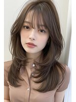 ノイエ 原宿 北参道(NoIE) ハッシュカットシースルーバングフレンチバングレイヤーカット