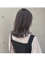 キングダム 港南台店 KINGDOM ブルーグレージュ×ミディアムレイヤー