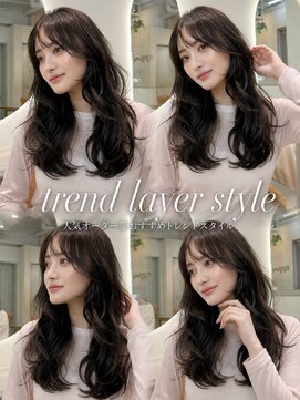 ヘアーサロン リアン 鴻巣店(hair salon Rien) 韓国風ゆるふわロングレイヤー×艶ダークブラウン/鴻巣