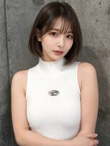 シー バイ ロンド 新宿(Sea by Lond)&nbsp;ワンホンレイヤ ー×ダークブルー[デジタルパーマ/ボブ/韓国]