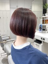 アッシュ 横浜西口店(Ash)&nbsp;横浜前下がりボブ 切りっぱなしボブ ショートボブ カラー