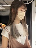 my24_インナーカラーホワイトベージュ×ブラウンベージュ