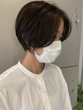 シールドヘアー 沖縄 新都心(C'LD Hair) 【 C’LD 】お客様スタイル_丸みがかわいいふんわりショート