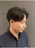 刈り上げセンターパート【メンズ】品川/理容室/フェード