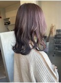 ツヤ髪×ラベンダーピンク