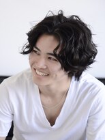 ロアーヘアー フォルド 小倉店(RAWR hair FOLD)&nbsp;【RAWR】メンズパーマ_センターパートウルフ