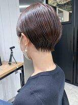 アイティーバイアルバム 八王子店(IT by ALBUM) ブラウンショート_斜めバンググレージュカラー_ba420772