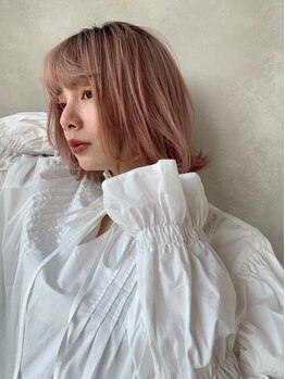 グリードヘアー セルフィッシュ(GREED hair SELFISH)の写真/【紙屋町◆隠れ家Salon】質感と色味で魅せるトレンド感抜群のカラー◎こだわりの"透明感"でなりたい色味へ