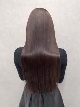 スリーディーヘア(3D Hair) ストレート/艶髪/ロング/20代艶髪/30代艶髪/アッシュブラウン