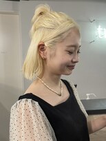 ヒビヲ(HIBIO) ダブルカラーミルクティーベージュピンクベージュブリーチカラー