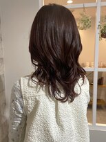 レジナヴィータ 栄(Reginavita)&nbsp;顔周りレイヤーカット　ダークアッシュ　カール　セミロング