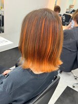 アリープパロット(ALEAP parrot)&nbsp;オレンジ/ハイライト/ボブ【ALEAP parrot/大西】