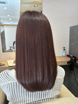 ブルーム ヘア デザイン ドゥーエ(bloom hair design due) ピンク×ミディアム【艶カラー/似合わせ/髪質改善/美髪/塚口】