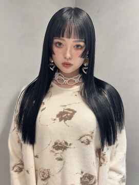 ペレ 梅田(PELE) 黒髪/ボブルフ/ネビージュ/小顔/ワンレン/梅田/髪質改善/前髪