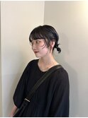 ボブアレンジ　ダークネイビーブルー