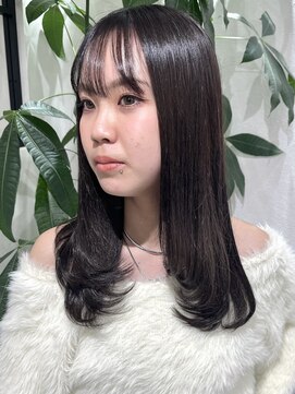 ベルヘアーデザイン 堺東(Belle hair Design) レイヤーカットグレージュアッシュブリーチなし堺東外国人風