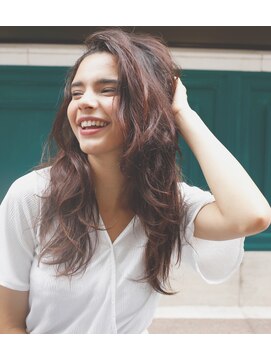 ランド(Land.) 《30代40代》暗髪透明感カラー/顔周りレイヤー/くびれミディアム