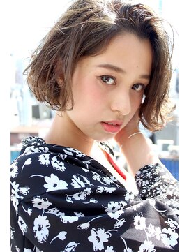 グリーン 渋谷(green) short bob×ash×perm