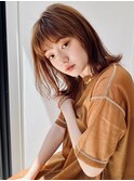 大人かわいい/外ハネミディ/シークレットカラー/たまプラーザz