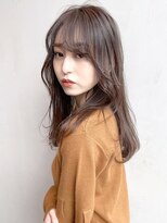 アイティー バイ アルバム 中野店(IT by ALBUM)&nbsp;ワンカールミディアム_ココアブラウンフリンジウェーブ_47106