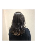 ヘアアンドスパ エヌ(hair&spa N) ナチュウェーブ×無彩色カラー
