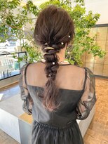 ヘアーアイスカルテット(HAIR ICI QUARTET) 結婚式　二次会　お呼ばれスタイル　編みおろし