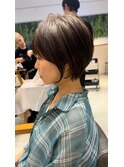 ショート/ショートボブ/ハイライト/前髪