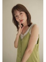 ムク 甲府(muku.)&nbsp;ミディアムヘア/斜めバング/グレージュカラー/甲府駅