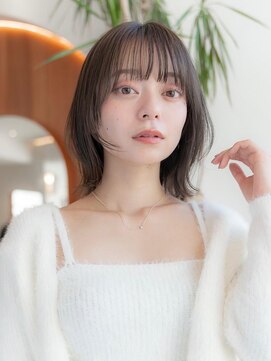 オースティン 調布アミックス(AUSTIN) 大人かわいい前髪セシルカットココアブラウンフリンジウェーブ