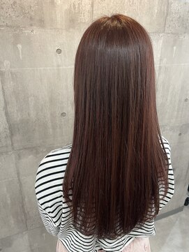 リティアンドビューティースタジオモッズシブヤ(LITTY&beauty studio M.O.D shibuya) #ピンクブラウン#暖色カラー#艶カラー#イルミナカラー