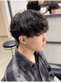 大分シャドウパーマツイストスパイラルツーブロックマッシュ