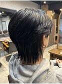 メンズウルフカット