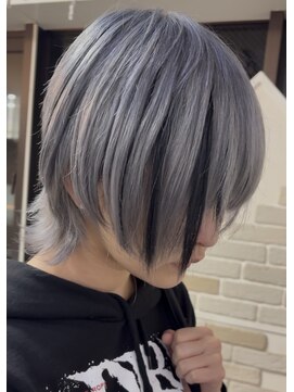 アーチフォーヘア 心斎橋店(a-rch for hair) ブルーシルバー黒メッシュ