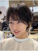 (ショートヘア/丸みショート/小顔ショート/前髪/ショートボブ)