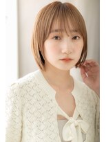 カバーヘア ブリス 志木南口駅前店(COVER HAIR bliss)&nbsp;メルティカラーオレンジベージュ立体感小顔ボブY志木20代30代