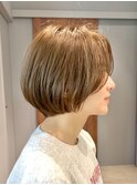 前髪長めショート/大人ショートボブ/丸みショート/青山表参道