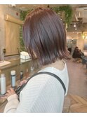 イメチェン外ハネボブ美髪ワイドバングレイヤー縮毛矯正/大宮