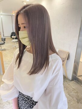 リムレスバイサンク 万代 新潟駅(LIMLESS by cinq) ミルクティーベージュカラーケアブリーチカラーピンクベージュ