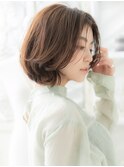 ★大人美人センターパート抜け感外ハネボブウルフ30代40代★1