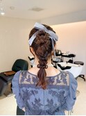 【ヘアセット】編み下ろしポニー