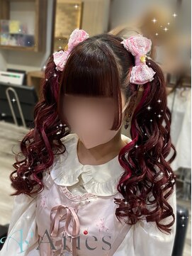 ヘアセット アリエス 新宿駅前店(aries) 盛り髪ツインテール