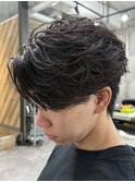 フェザーパーマフェザーショート刈り上げなし名古屋栄メンズ