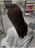 大人上品　セピアグレージュ　赤みなし　髪質改善艶髪ストレート