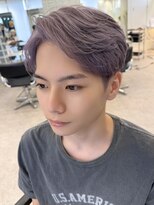 サンクマーケット 渋谷(cinq MARKET) センターパートとも相性の良いラベンダーミルクティーカラー